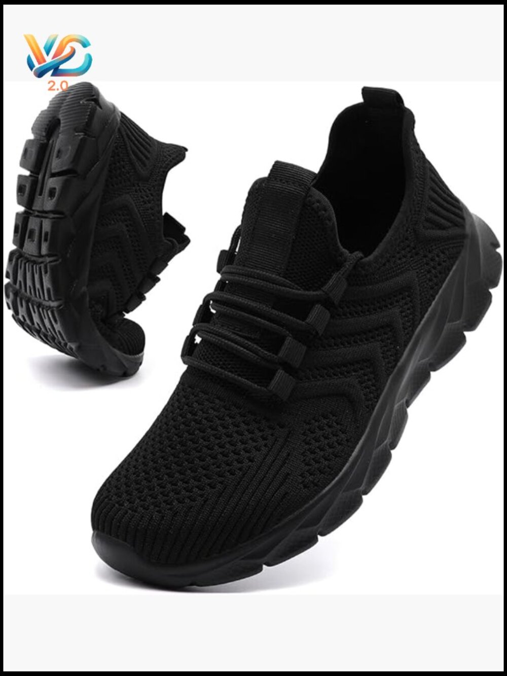 Lightweight Breathable Mesh Running Shoes Slip On Lace Up Athletic Sneakers